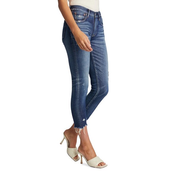 NEW Moussy Vintage 29 (6-8)  Checotah Distressed Stretch Skinny Ankle Jeans - Picture 6 of 7